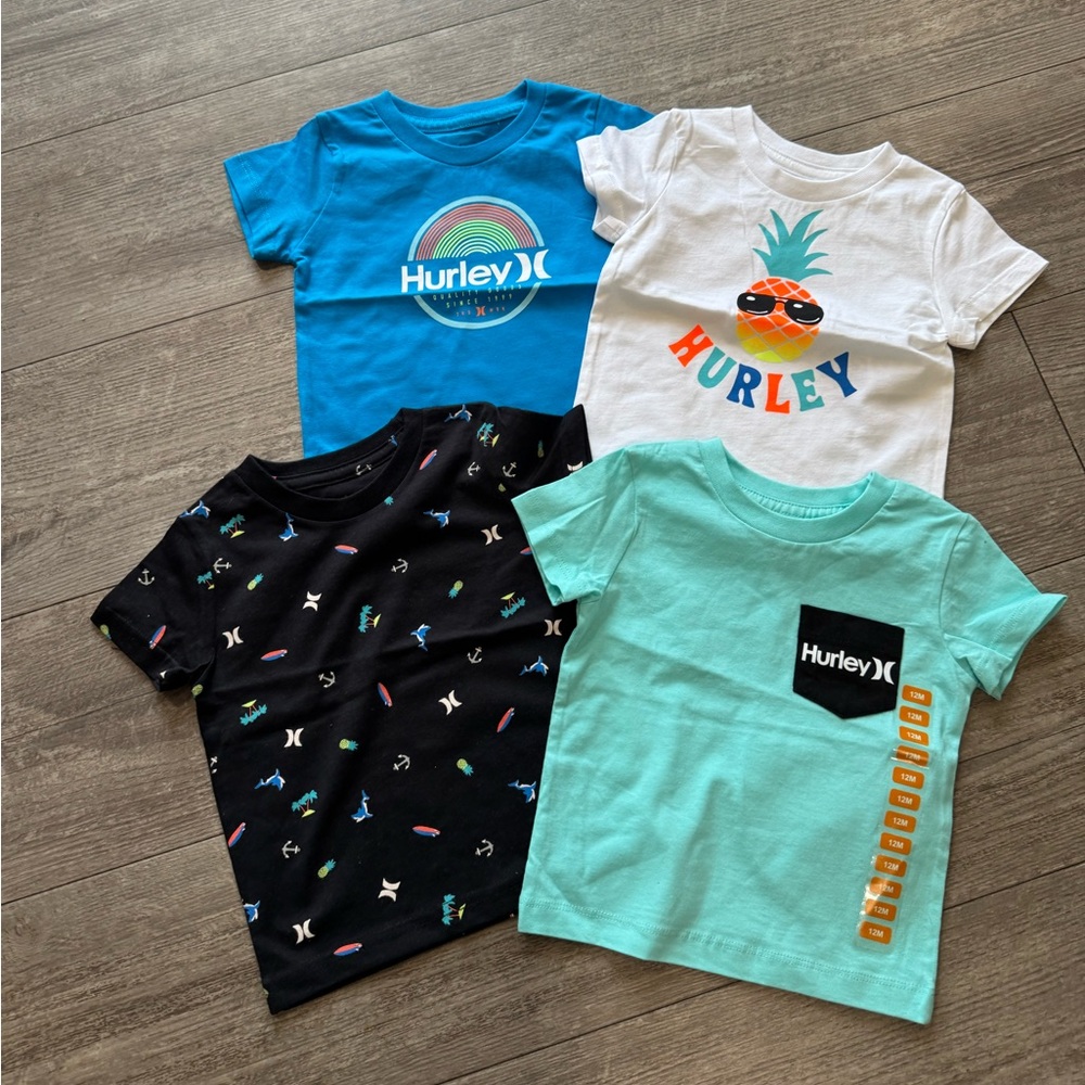 Hurley Kids' Multicolor Graphic T-Shirts - Set of 4